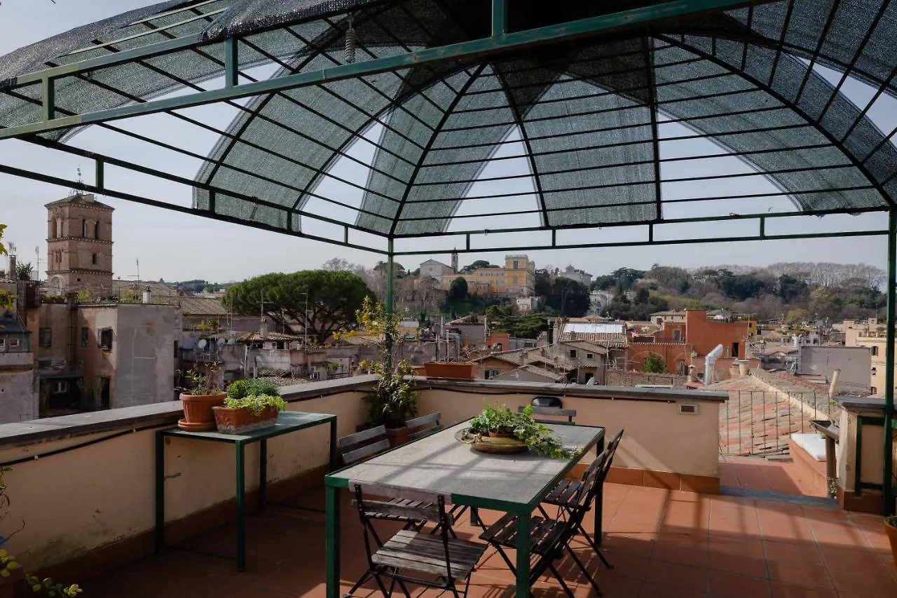 Amazing Penthouse With Terrace And Rooftop In Trastevere Řím 0*,  Itálie